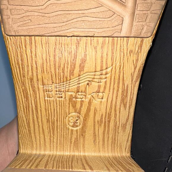 Dansko Giulia Clog Womens 39 (US 8.5-9) Black Milled Nubuck Slides Boho - Picture 10 of 13